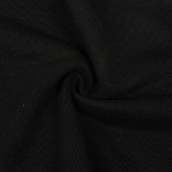 Ткань Футер 3-х нитка, Петля, цвет Черный (на отрез)  в Великие Луки