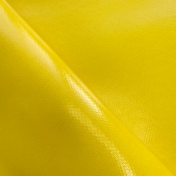 Ткань ПВХ 600 гр/м2 плотная, Жёлтый (Ширина 150см), на отрез  в Великие Луки