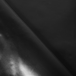 Ткань ПВХ 450 гр/м2, Чёрный (на отрез)  в Великие Луки