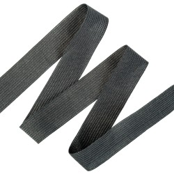 Окантовочная лента-бейка, цвет Чёрный 22мм (на отрез)  в Великие Луки