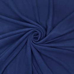 Ткань Флис Односторонний 130 гр/м2, цвет Темно-синий (на отрез)  в Великие Луки