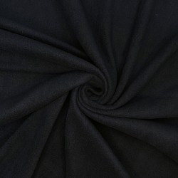 Ткань Флис Односторонний 130 гр/м2, цвет Черный (на отрез)  в Великие Луки