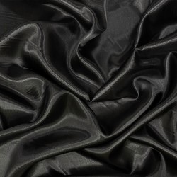 Ткань Атлас-сатин, цвет Черный (на отрез)  в Великие Луки
