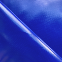 Ткань ПВХ 450 гр/м2, Синий (Ширина 160см), на отрез  в Великие Луки