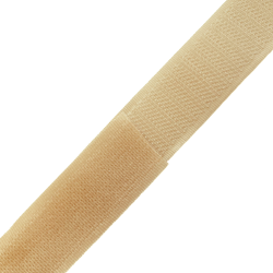 Контактная лента 25мм цвет Кремовый (велькро-липучка, на отрез)  в Великие Луки