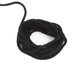 Шнур для одежды тип 2, цвет Чёрный (плетено-вязаный/полиэфир)  в Великие Луки